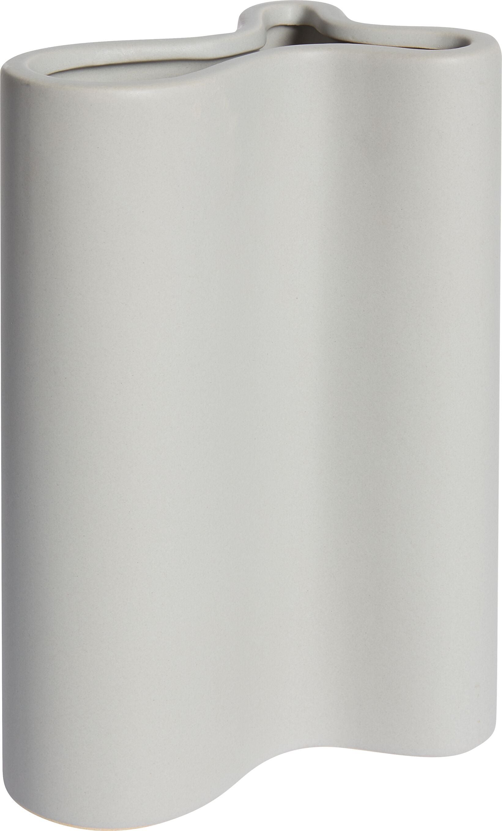 NOLA Vase - Hellgrau / B: 9.8 cm x T: 14.5 cm x H: 22.5 cm