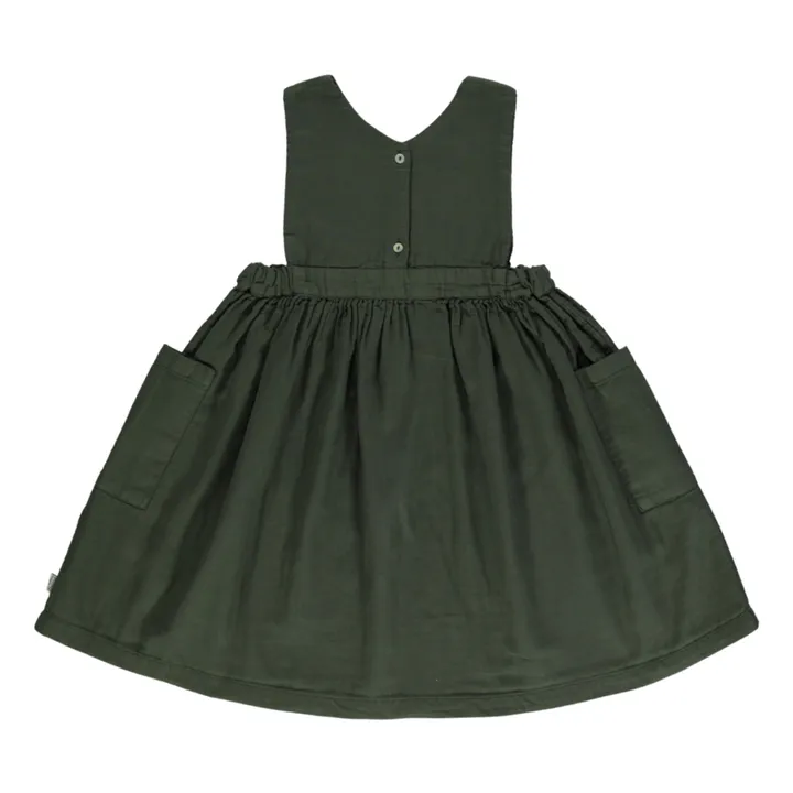 Poudre Organic Robe Double Gaze de Coton Bio Mangue | Vert foncé