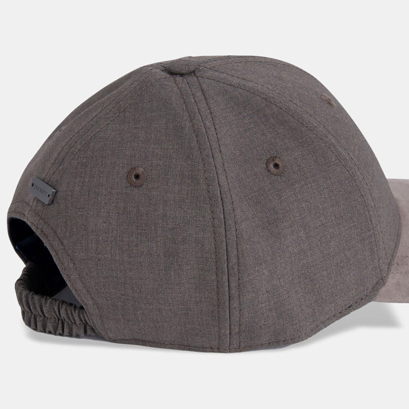 Hackett London Casquette 100% Laine effet suédé taupe