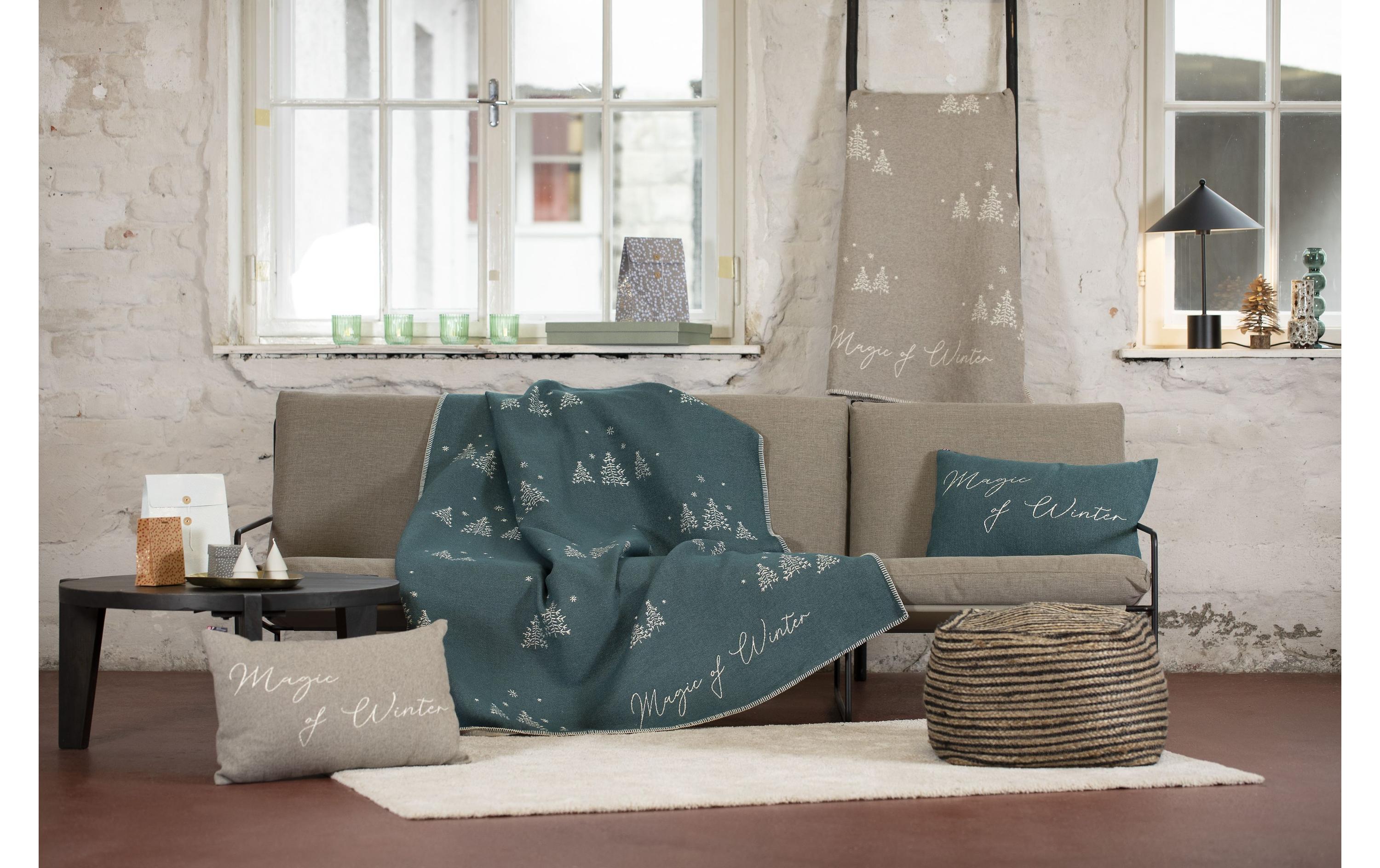 Decke Diva Magic of Winter 135 x 200 cm, Grau/Weiss<br>Wohndecke mit Muster