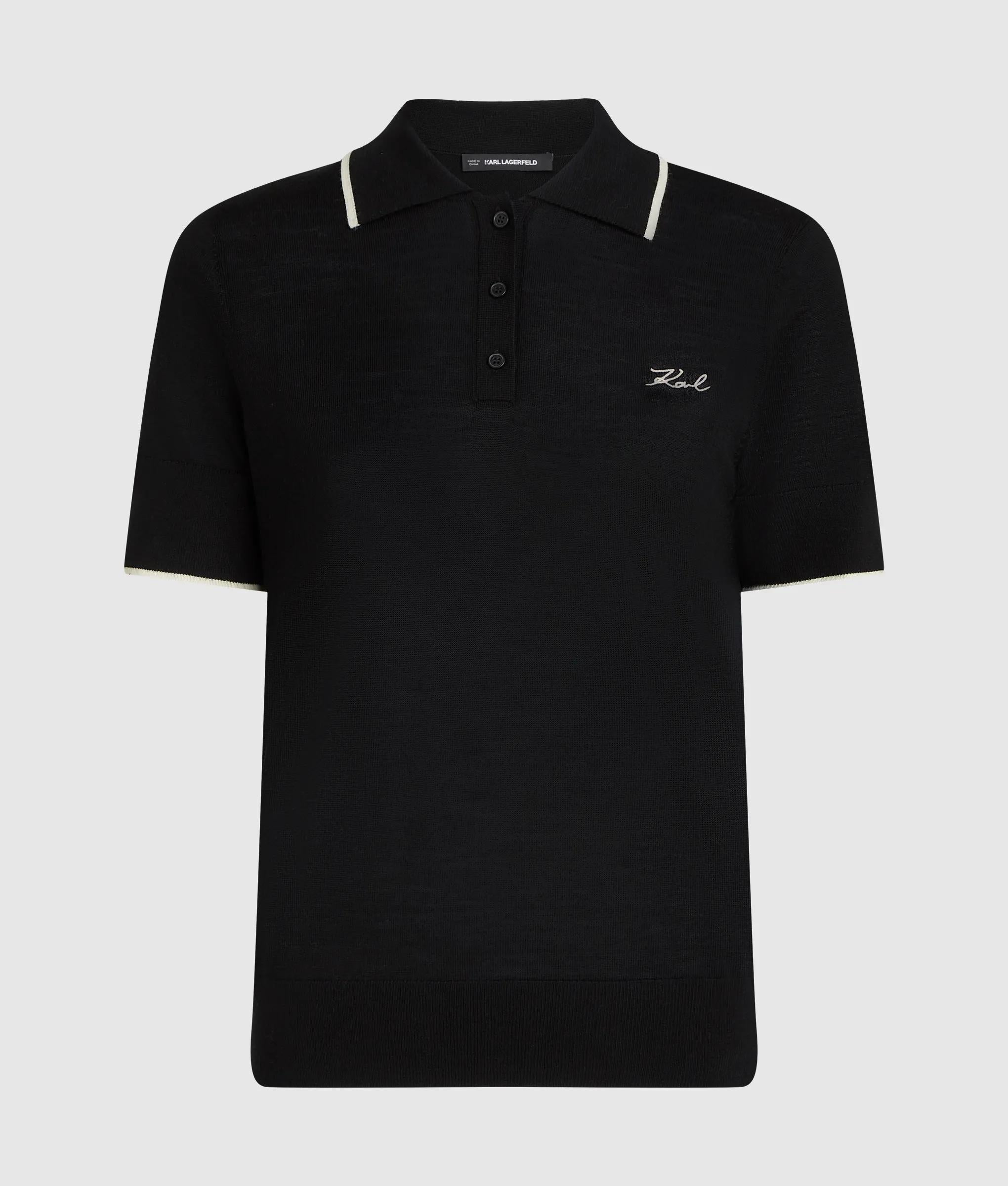 Poloshirt gemaakt van merinoswol