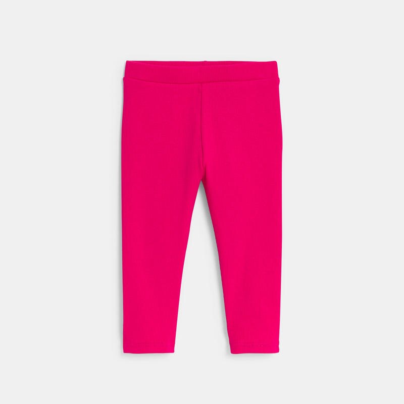 Legging uni rose bébé fille Rose