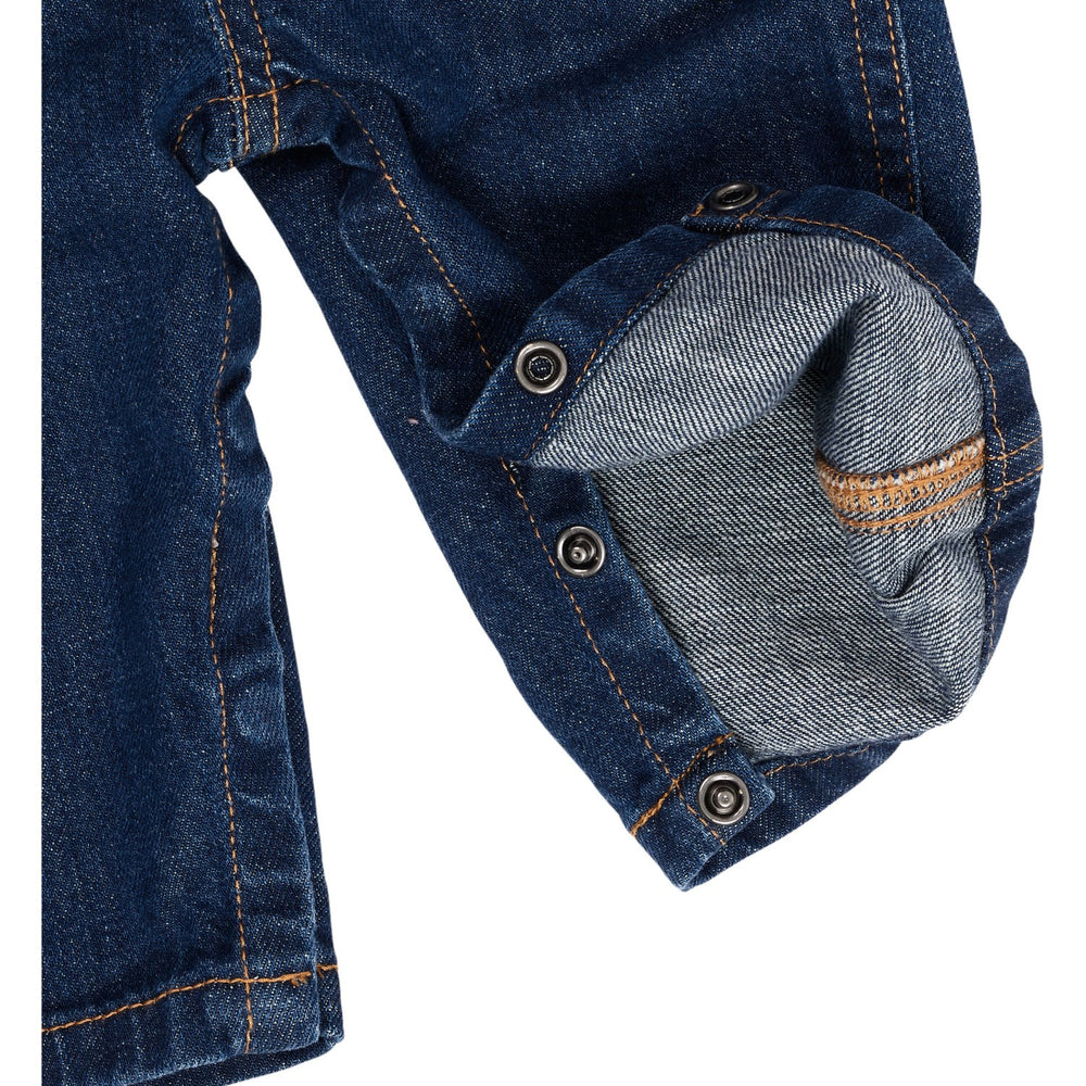 Køb Copenhagen Colors Dark Indigo Blue Washed Organic Baby Smækbukser