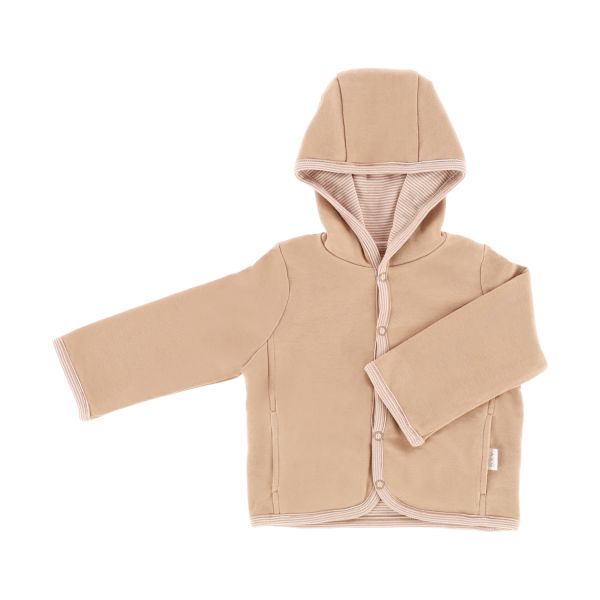 DAY Jasje Met Capuchon - Gestreept - Mocha - Maat 50/56
