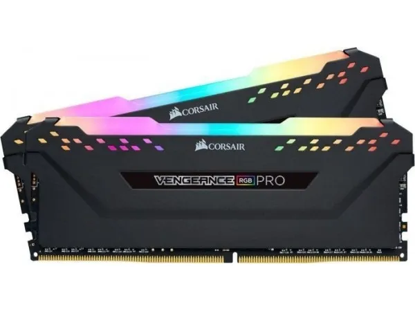 CORSAIR Vengeance RGB PRO - DDR4 - sæt - 32 GB: 2 x 16 GB - DIMM 288-PIN - 3200 MHz / PC4-25600 - CL16 - 1.35 V - ikke bufferet - ikke-ECC - sort