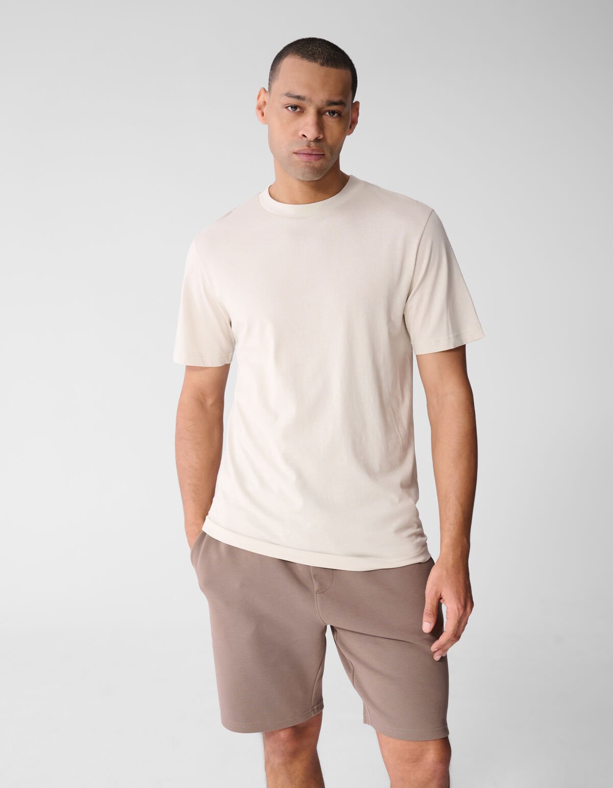 Line Artwork T-shirt Zand