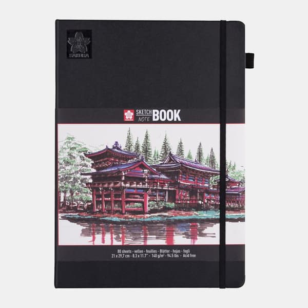Sakura skisse-/notatbok 21x29 cm, 80 sider, kremhvitt papir 140g