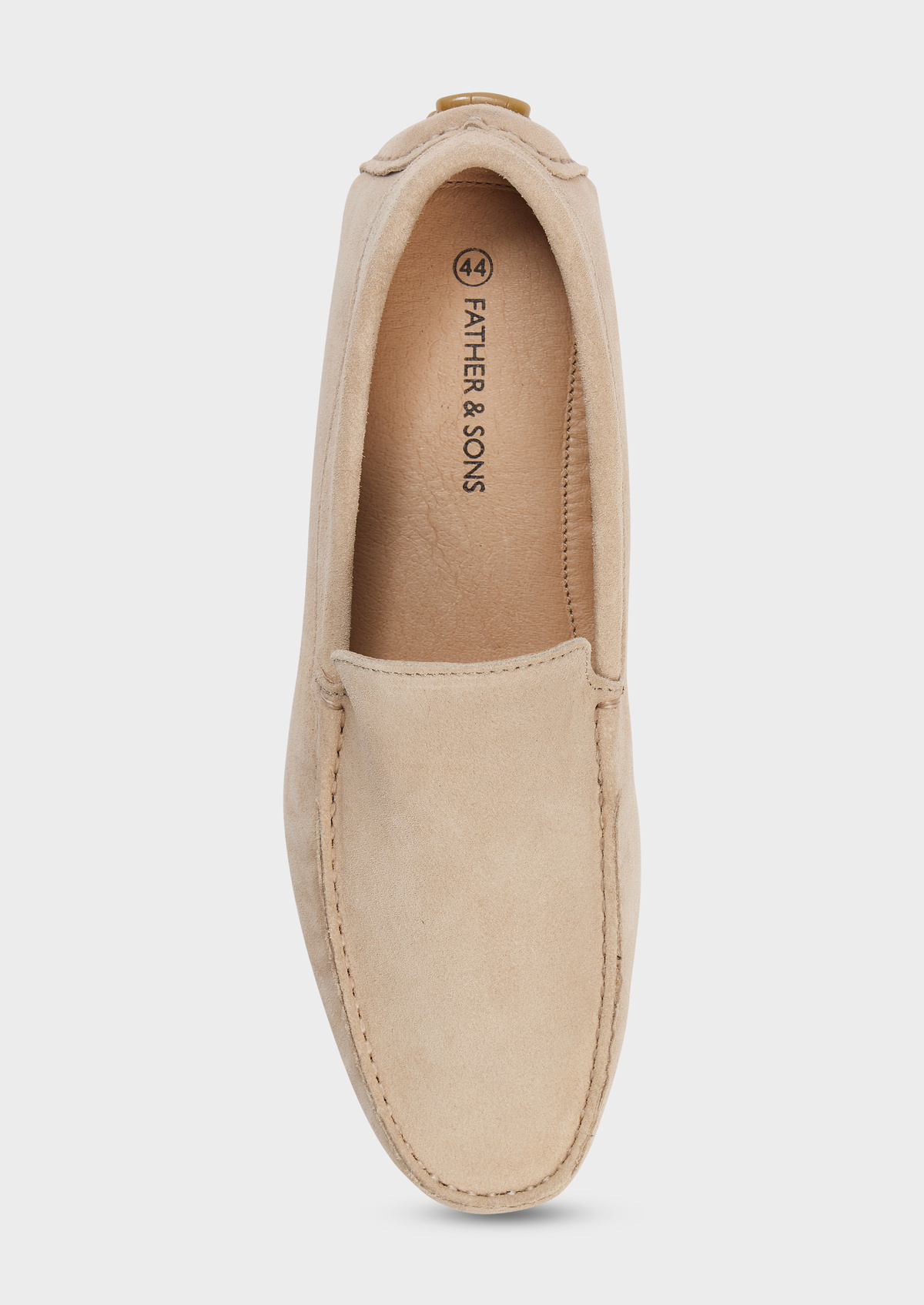Mocassins en cuir nubuck beige