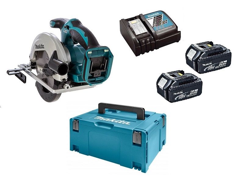 Makita DSS611RTJ 18V Li-ion accu cirkelzaag set (2x5.0Ah) in Mbox - 165mm