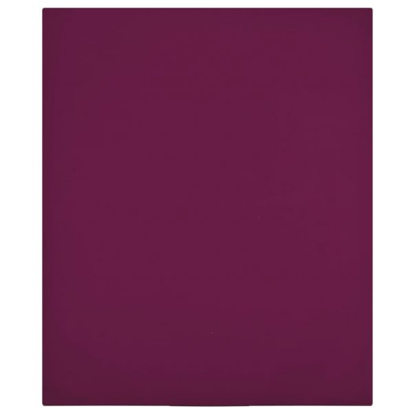 vidaXL Lençol Ajustável 160x200 cm Algodão Jersey Bordô - 1677515773