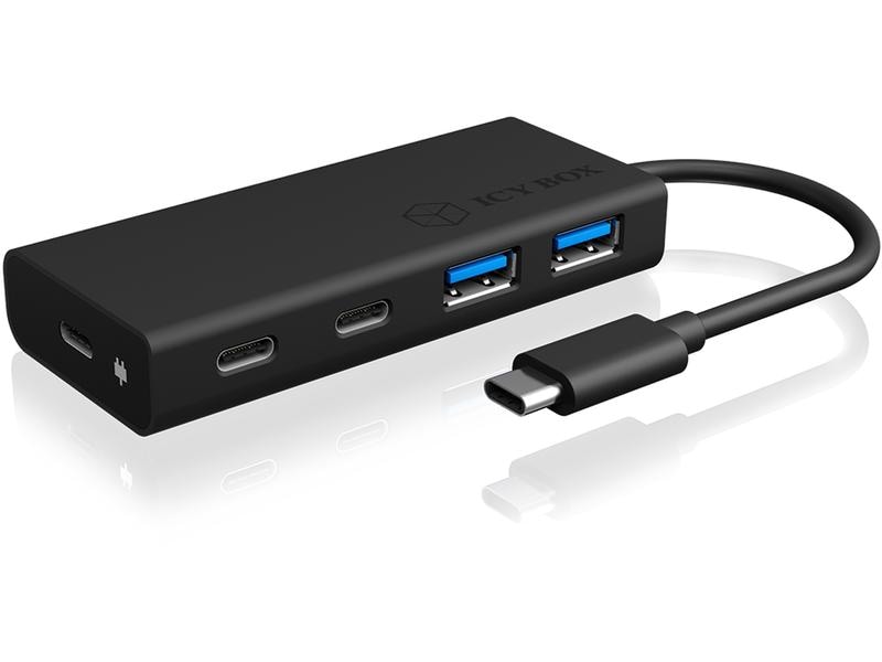 ICY BOX USB-Hub IB-HUB1426-CPD 4-Port-Hub mit PD-Port