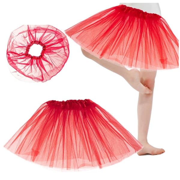 Tulle tutu skjørt kostyme rød