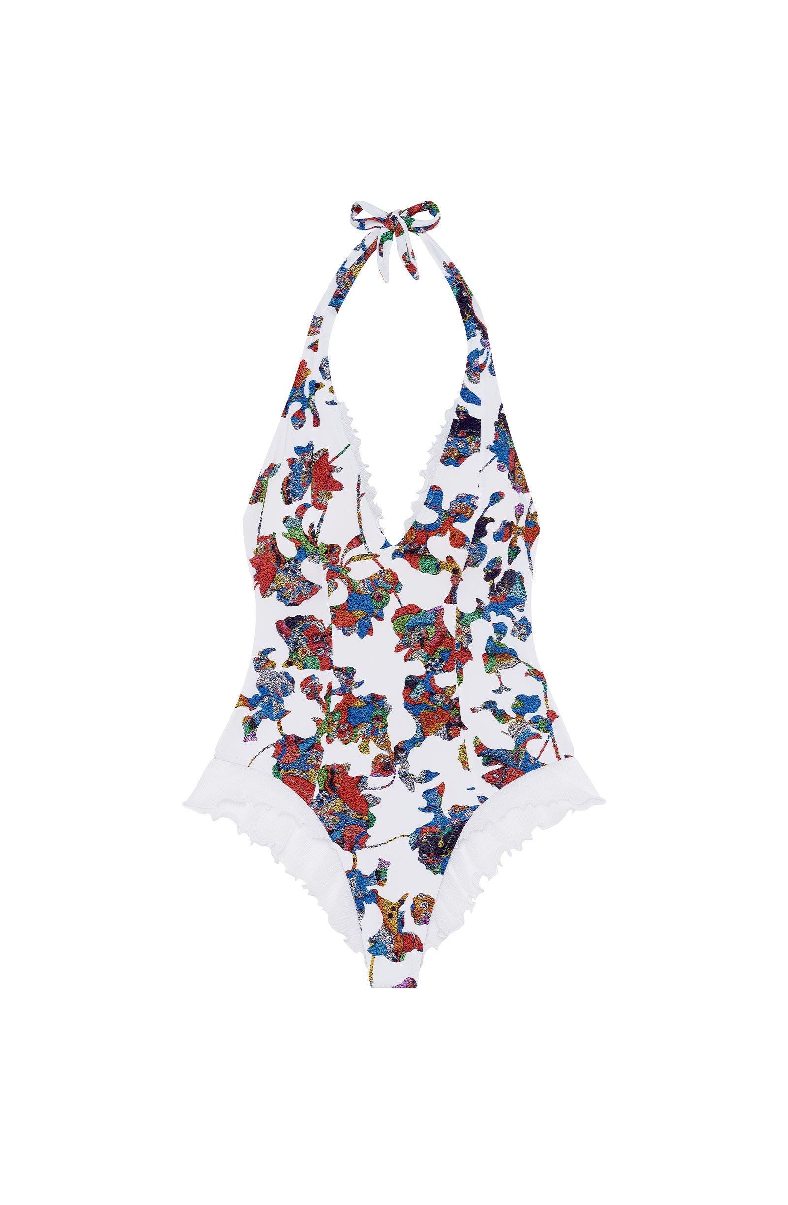 caylane Maillot de bain une pièce imprimé WONDERLAND échancré à volants Wonderland
