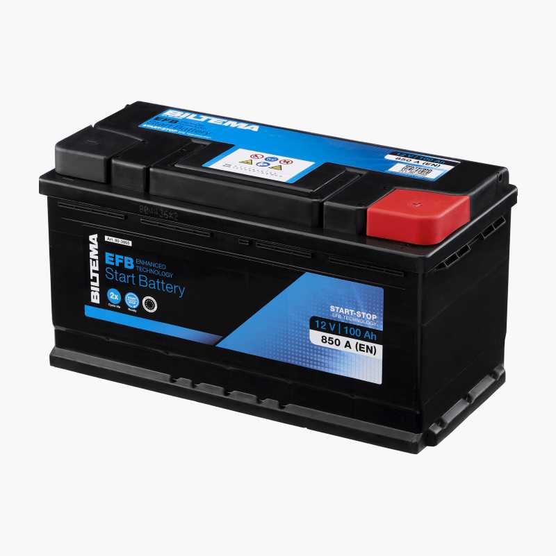 Startbatteri EFB, 12 V, 100 Ah