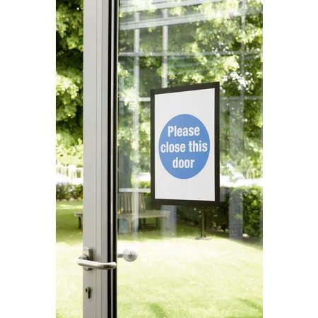 Durable 487201 selbstklebender Informationsrahmen Magaframe A4, schwarz