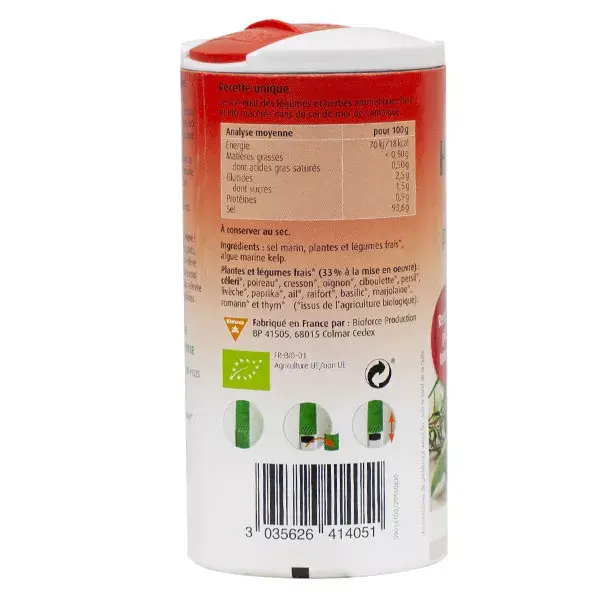 Sal marinho intenso A.Vogel Herbamare com plantas e vegetais frescos orgânicos 250g
