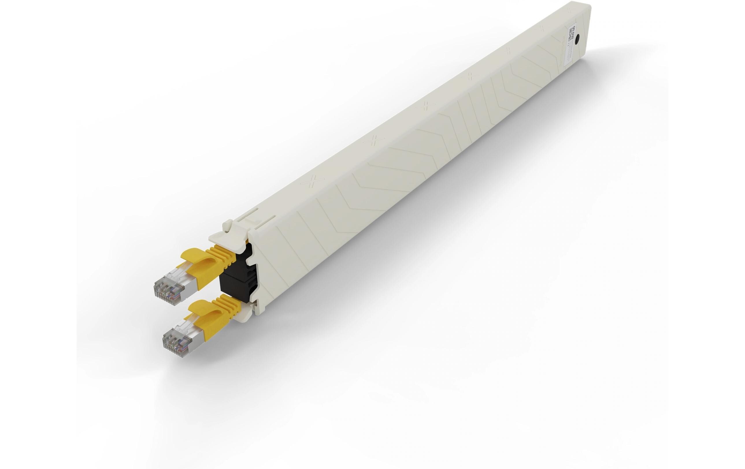 patchbox.one / Cassette / 8RU / Cat 6A, STP, 0.8 m, GelbAll-in-One Lösung für Ordnung im Netzwerkschrank