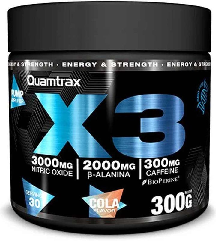 Quamtrax - X3 Pre-Workout - Tropical - 30 Servings