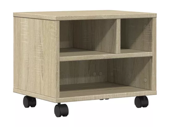 Support d'imprimante avec roulettes chêne sonoma 41x32x34,5 cm