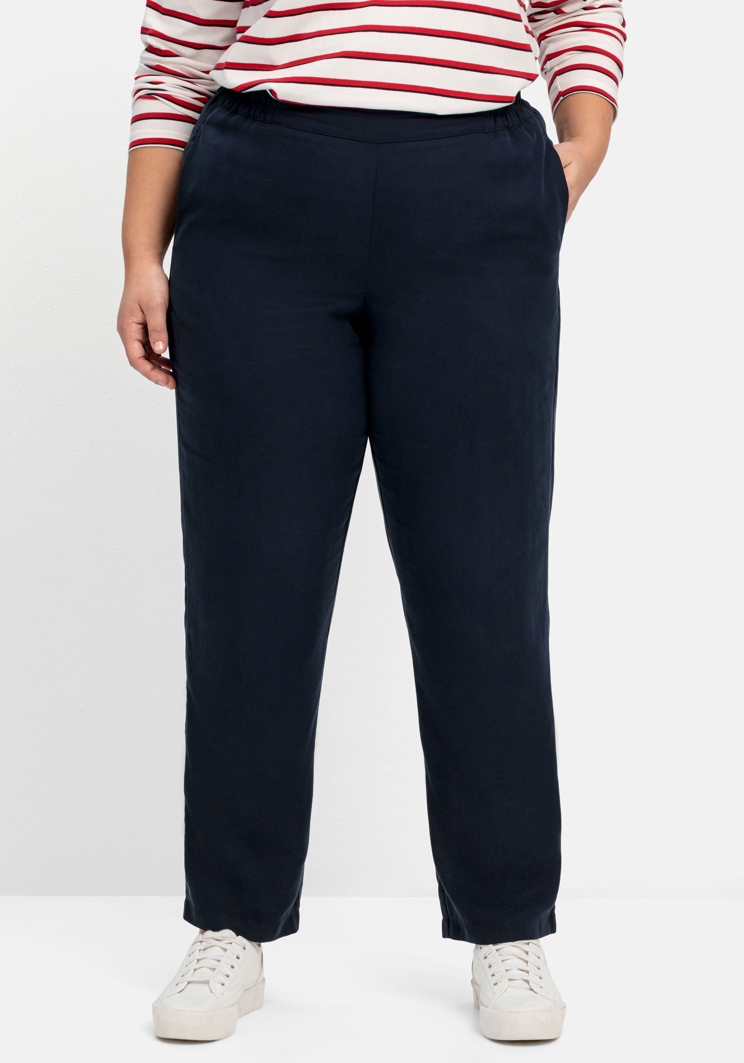 Schmale Hose mit Gummibund aus TENCEL™ Lyocell