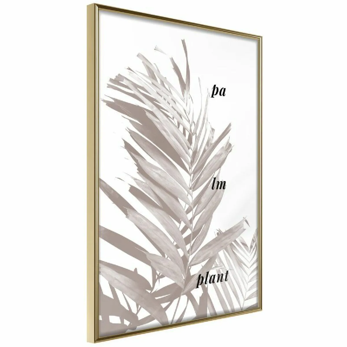 Paris Prix Affiche Beige Palm encadrée 20 x 30 cm