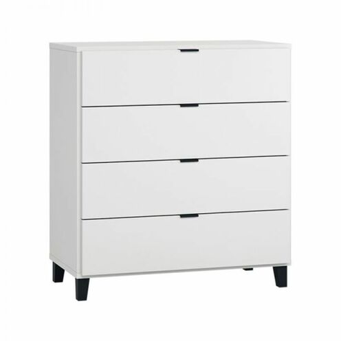 Chambre TRIO lit 70x140 commode armoire SIMPLE Blanc - VOX