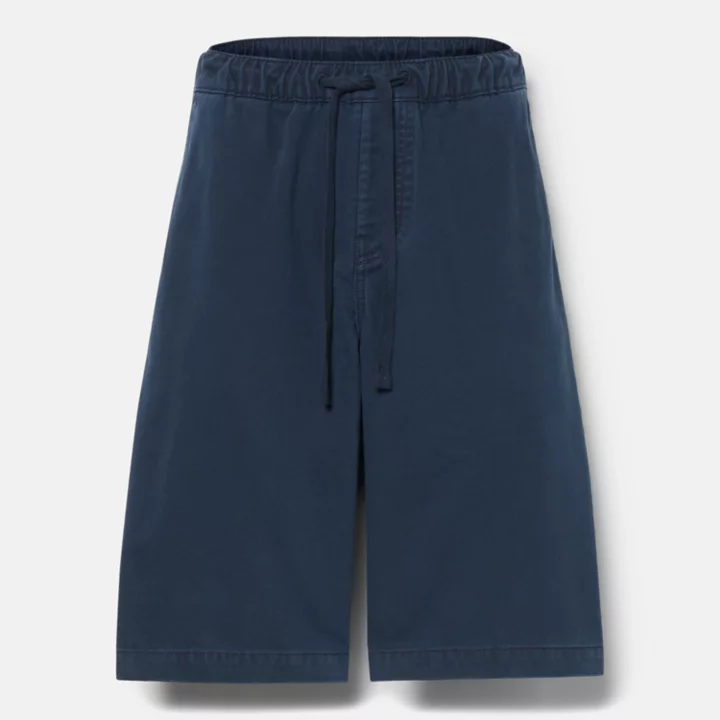 Short charpentier en sergé épais pour homme en bleu marine