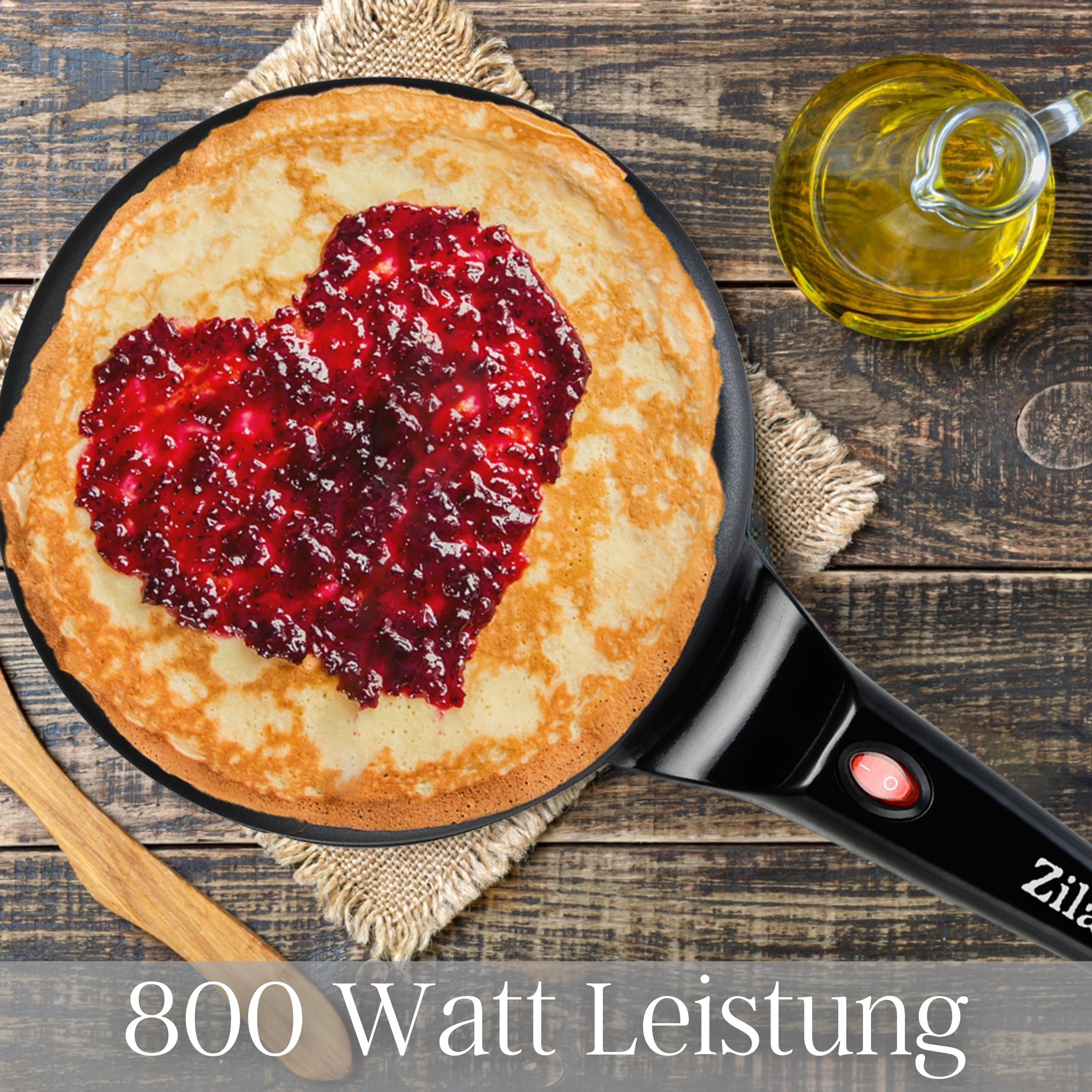 Zilan Crêpes Maker 20cm Antihaftbeschichtung Cool-Touch-Griff 800W