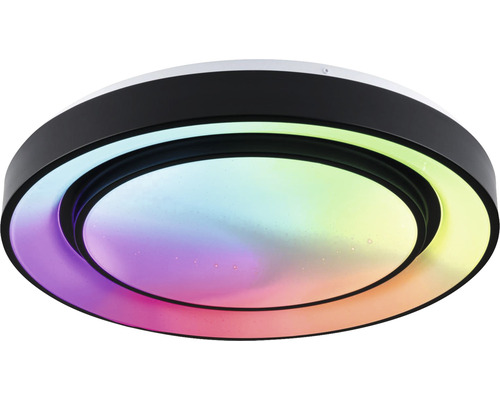 Dimbare LED-lamp 40W 1500 lm 2700-6500 K Ø 45 cm SpacyColor frameloos zwart + afstandsbediening + RGB + sterrenhemel