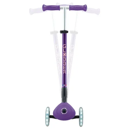 Authentic Sports Globber Primo Foldable Plus Lights lila-pastellrosa, mit Leuchtrollen