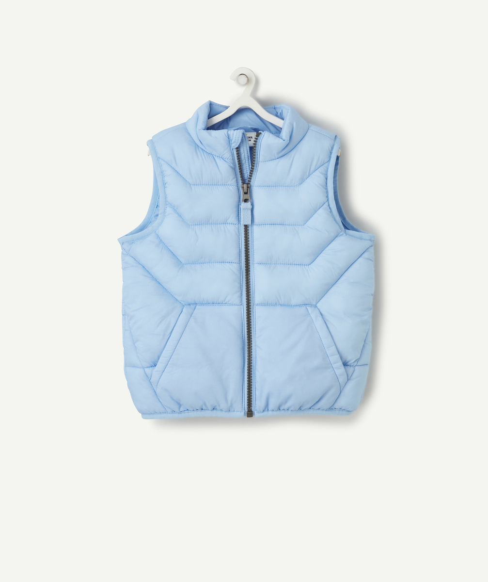 DOUDOUNE SANS MANCHES BÉBÉ GARÇON REMBOURRAGE RECYCLÉ BLEU PASTEL