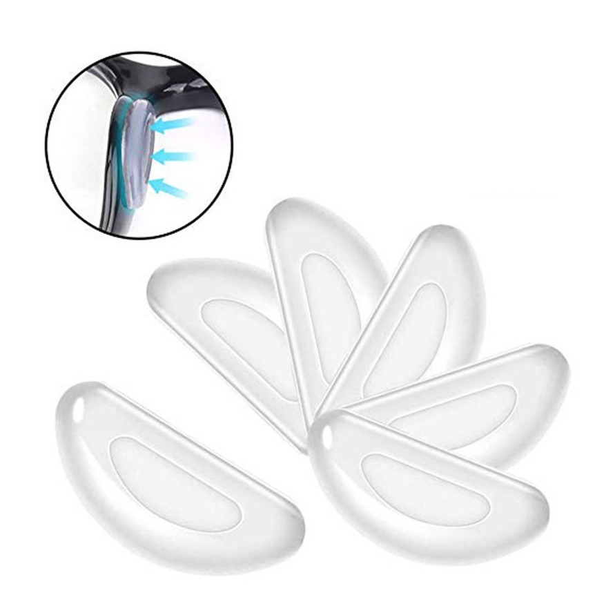 (20er Set) Silikon Brillen Pads Rutschfeste Nasen Bügel Pads Selbstklebend - Transparent