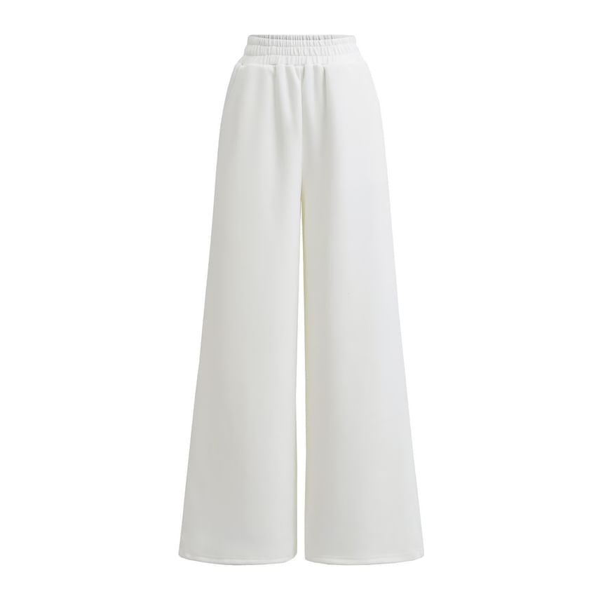 Morhan - Elastische taille, effen, wijde joggingbroek