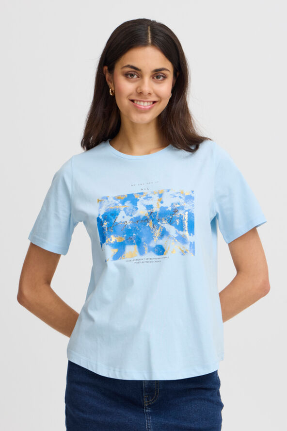 Fransa FRALLI TEE 1 Cool blue