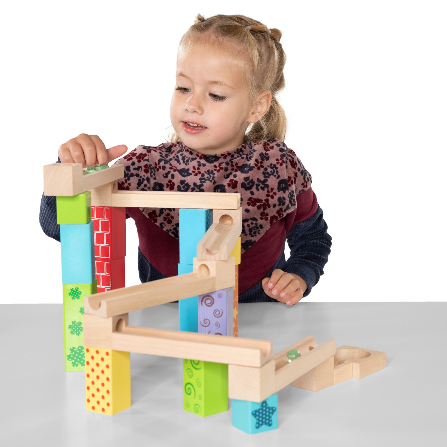 Bigjigs Houten Knikkerbaan, 53dlg.