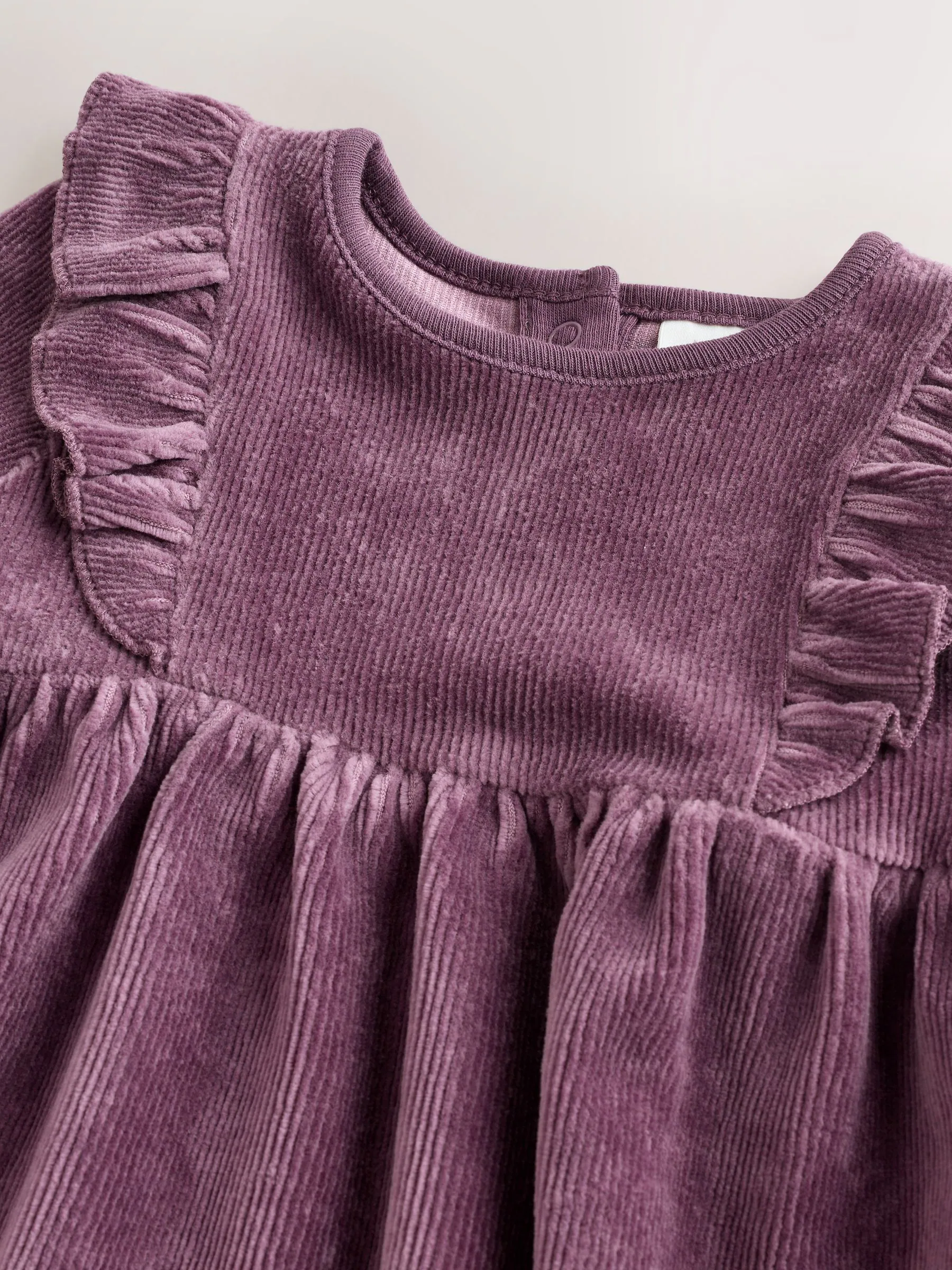 Paars - 2 -delige Baby Set van velours Jurk met Lange mouwen en Panty''s (0mnd-2jr)