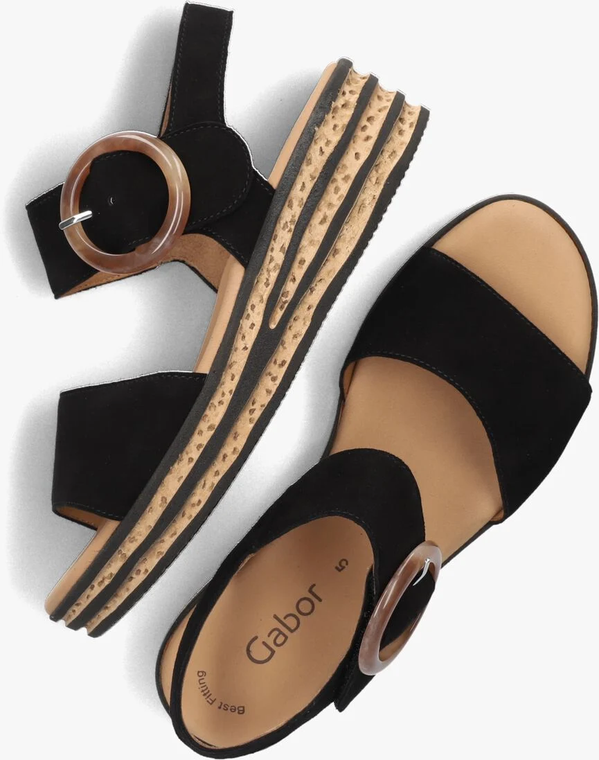 GABOR zwarte gabor sandalen 550.2