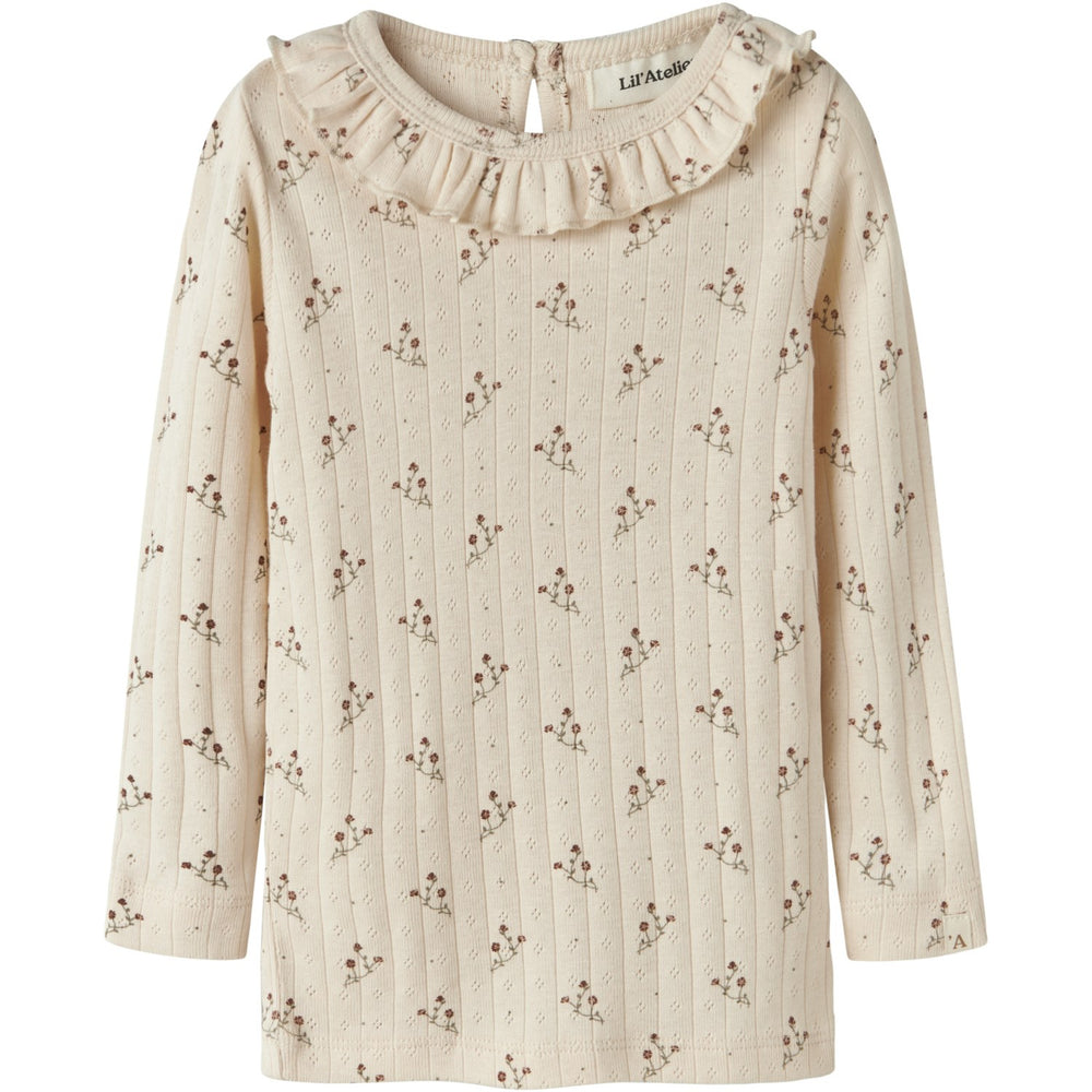 Køb Lil'Atelier Novelle Peach Flower Nmfrachello Ria Ls Slim Top Lil