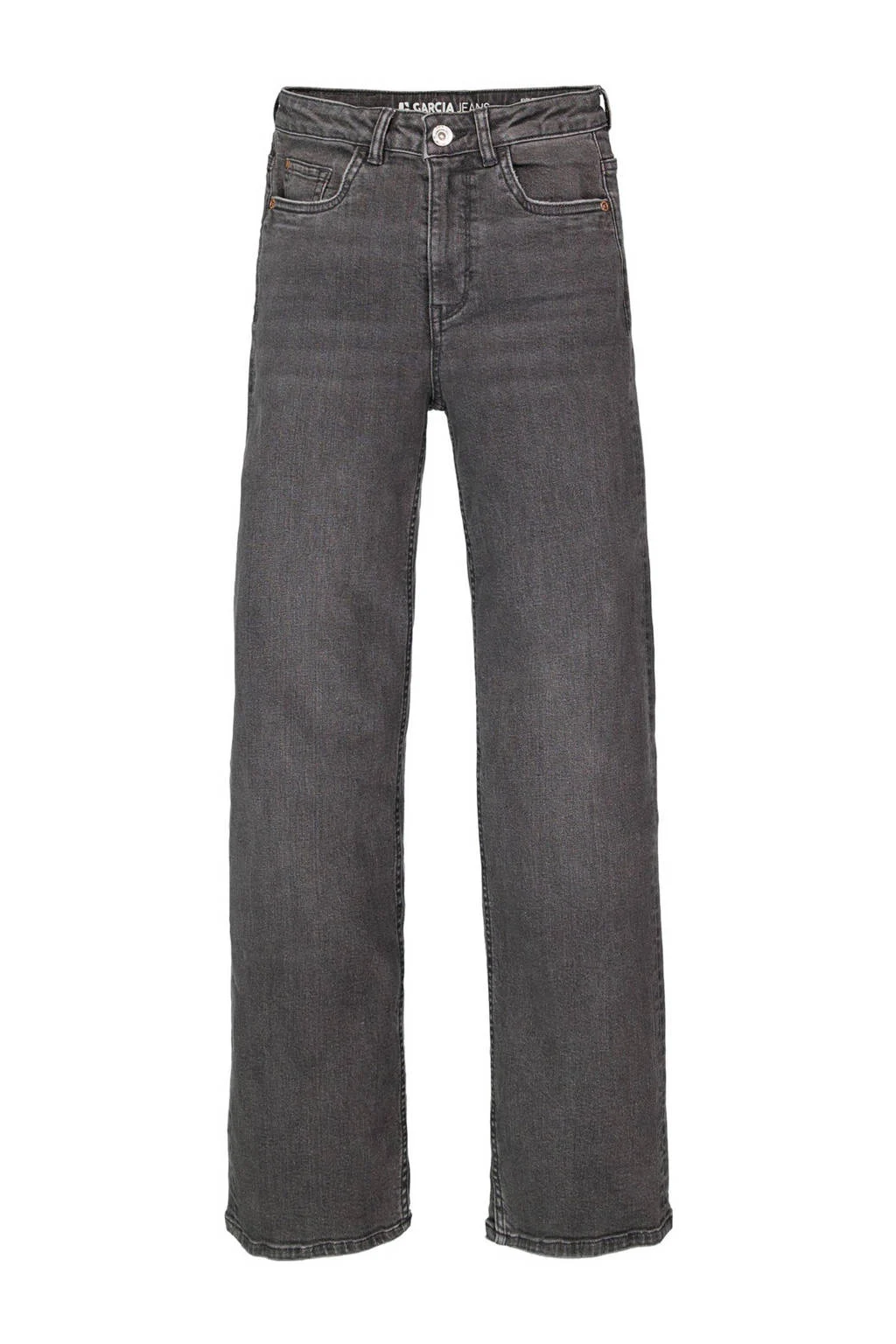 Garcia high waist straight leg jeans black denim
