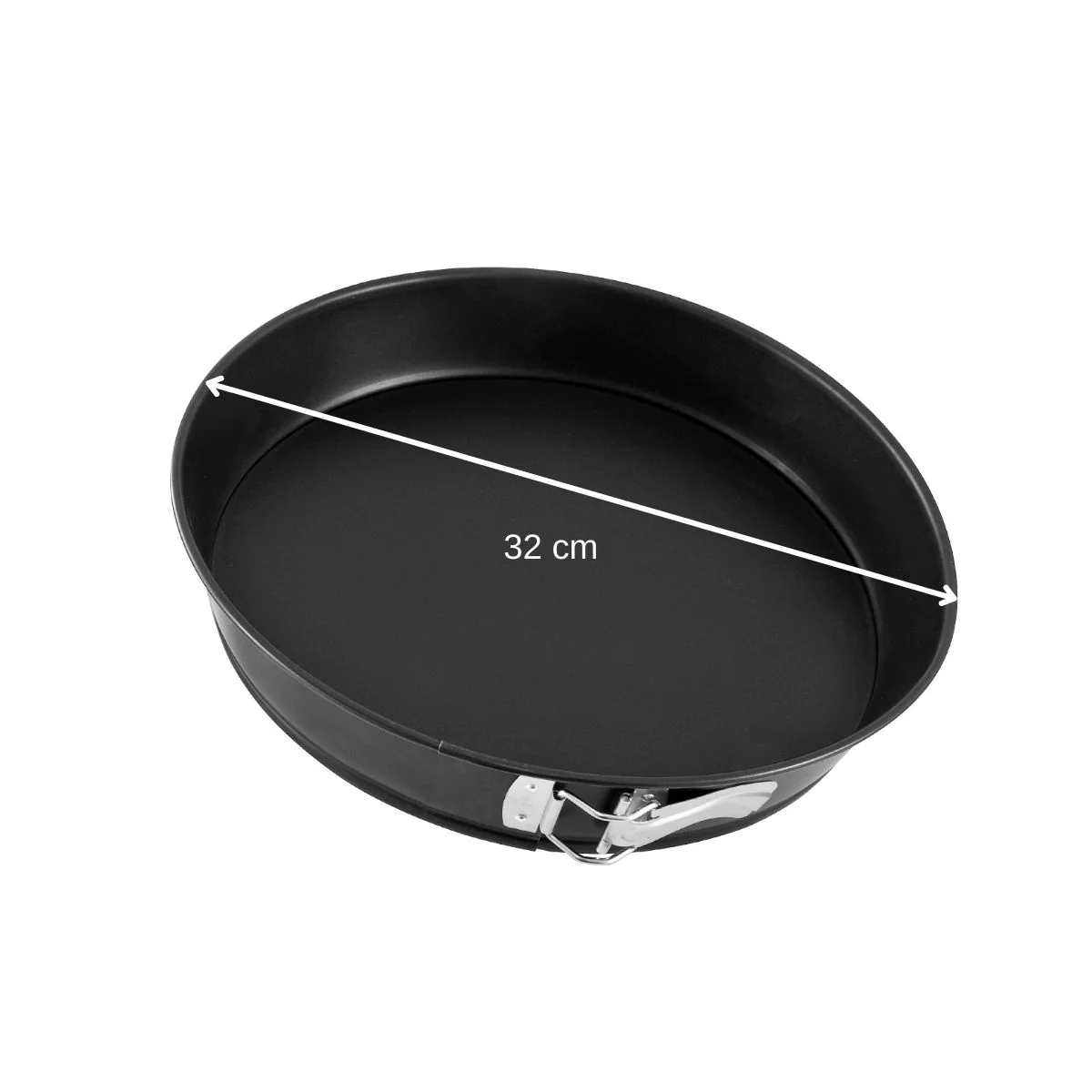 Moule à charnière rond à fond plat 32,5 cm Black Metallic Zenker