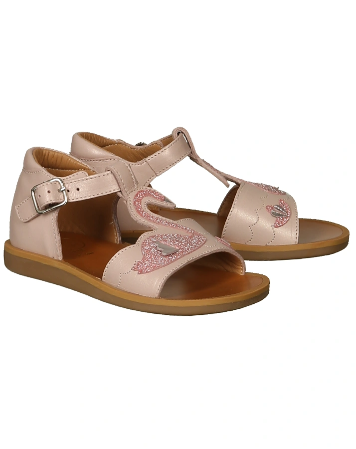 Leder-Sandalen POPPY – SWAN in rosa