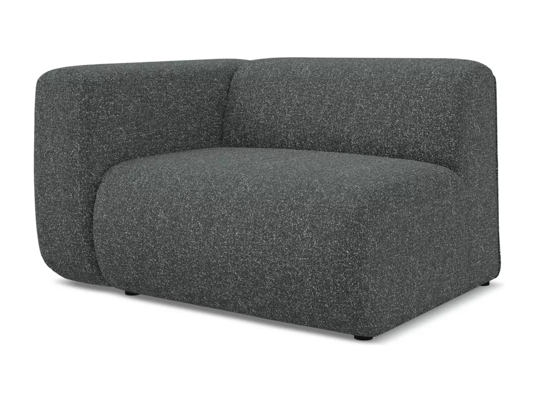 Module avec accoudoirs gauche en tissu texturé - graphite - EKAHI