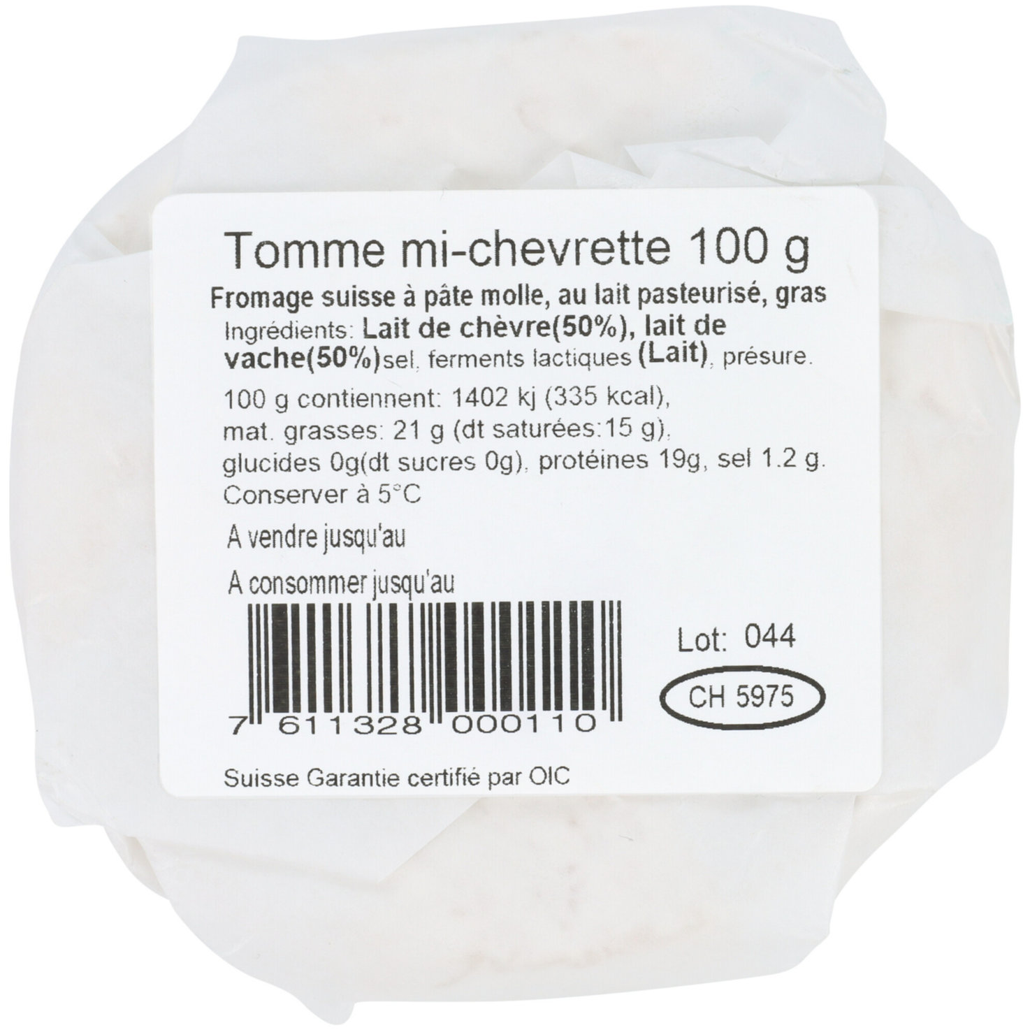 Tomme La mi-chevrette -