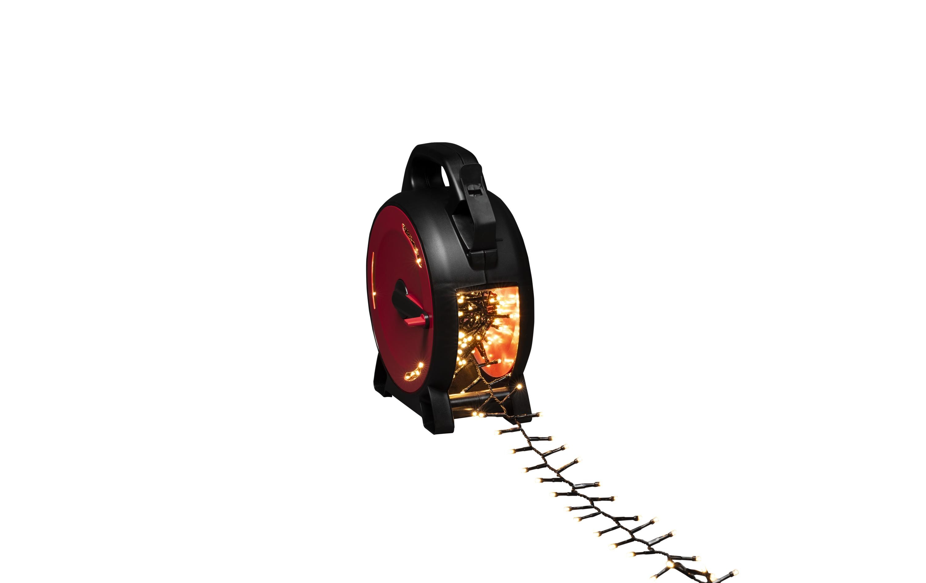 LED-Lichterkette Kabelaufroller, 600 LED, 13.1 m, WarmweissOutdoor Micro LED Büschellichterkette