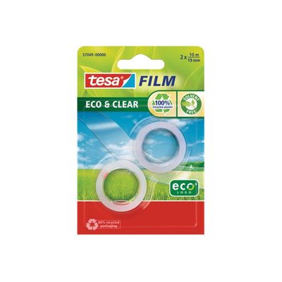 Tesa Eco & Clear - 2 rouleaux de Ruban adhésif - 19 mm x 10 m