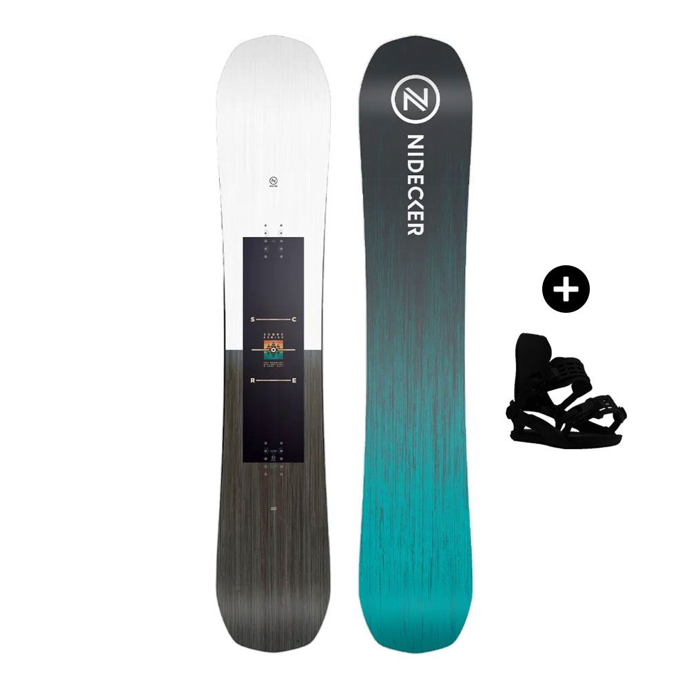 Nidecker SCORE - Pack snowboard all mountain Homme white/grey/grey/blue