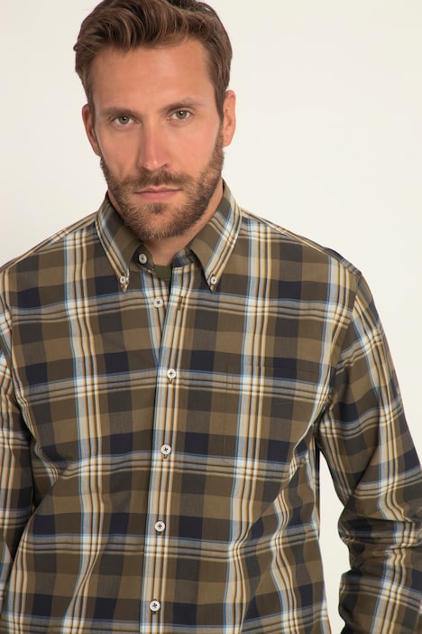 Karohemd, Langarm, Buttondown-Kragen, Modern Fit, bis 8 XL