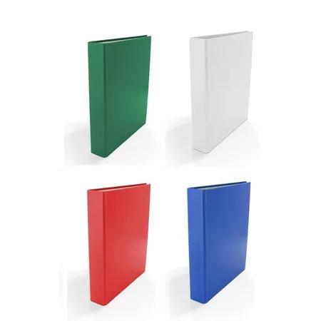 Livepac Office Ringbuch DIN A5, 2-Ring, 4 Stück je 1x in grün, rot, blau und weiß