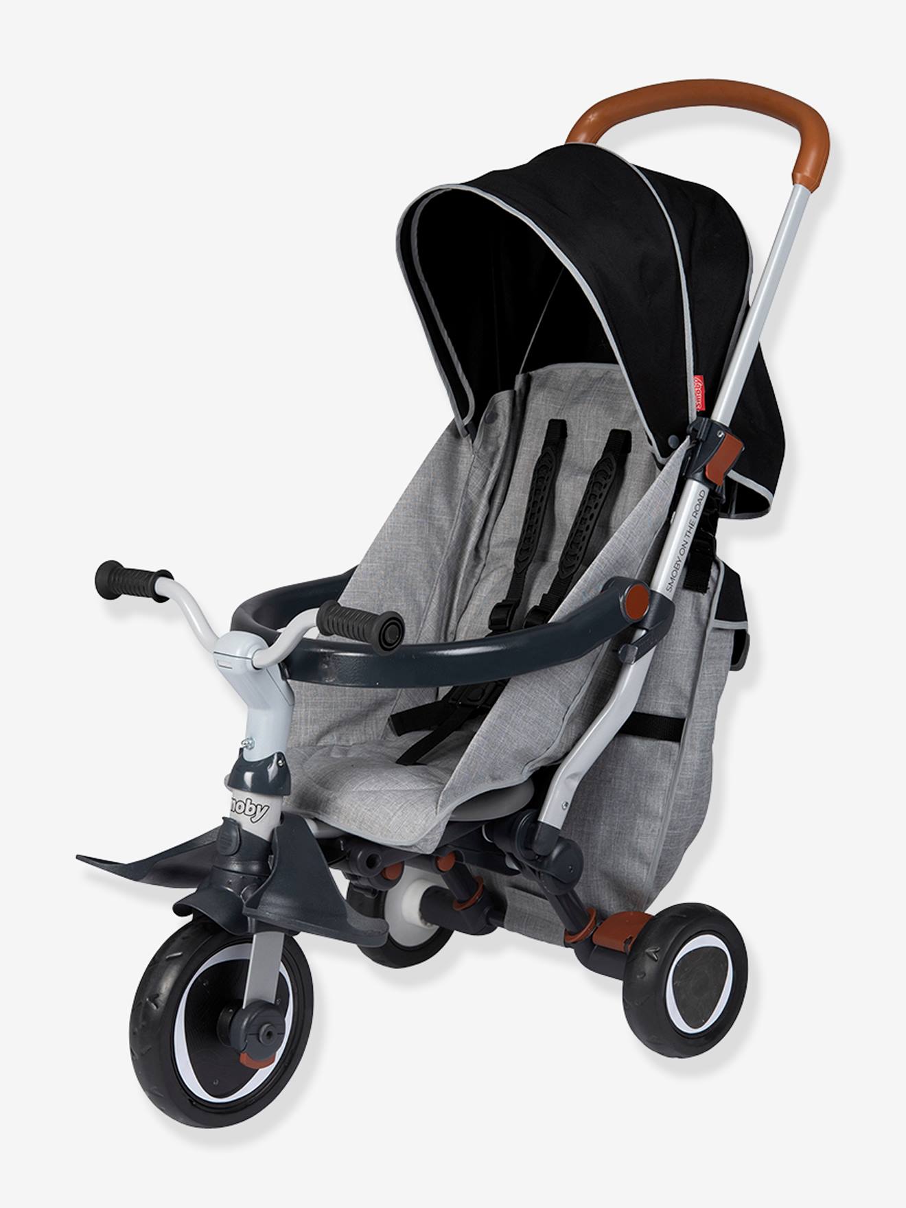 Carrinho de bebê e triciclo dobrável Robin Trike SMOBY cinza
