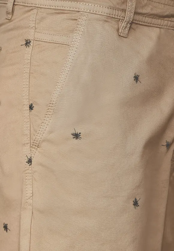 Regular Fit Chinoshorts - dark sand brown